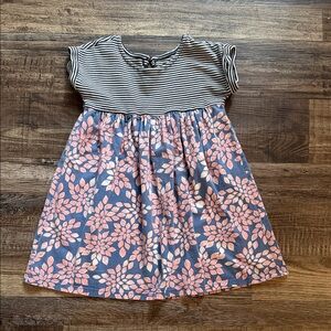 Tea Collection Blue and Pink Floral Dress